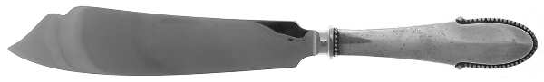 Beaded (Sterling, 1916) Cake Slicer with Stainless Blade