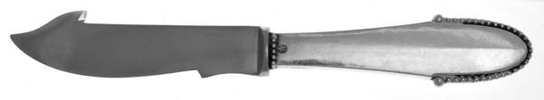 Beaded (Sterling, 1916) Cheese Knife with Stainless Blade