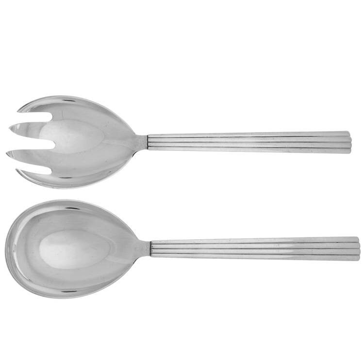 Bernadotte (Sterling, 1939) Salad Set 2 Piece Stainless Bowl Medium