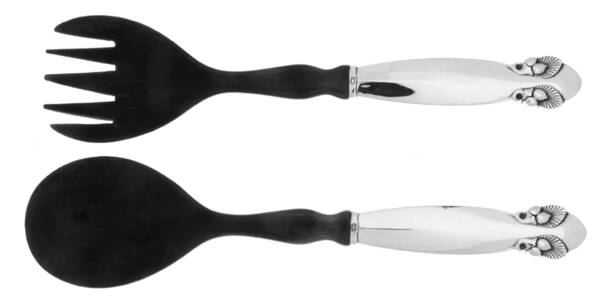 Bittersweet (Sterling, 1940) 2 Pc Medium Salad Set with Horn Bowl