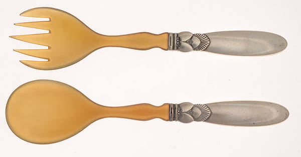 Cactus (Sterling, 1930) 2 Pc Small Salad Set with Horn Bowl