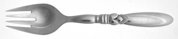 Cactus (Sterling, 1930) Salad Serving Fork,Hollow Handle,Sterling Bowl