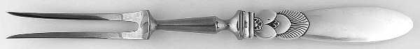Cactus (Sterling, 1930) Small Steak Carving Fork with Stainless Prongs