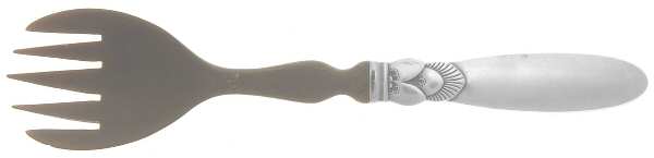 Cactus (Sterling, 1930) Small Salad Serving Fork with Horn Tines