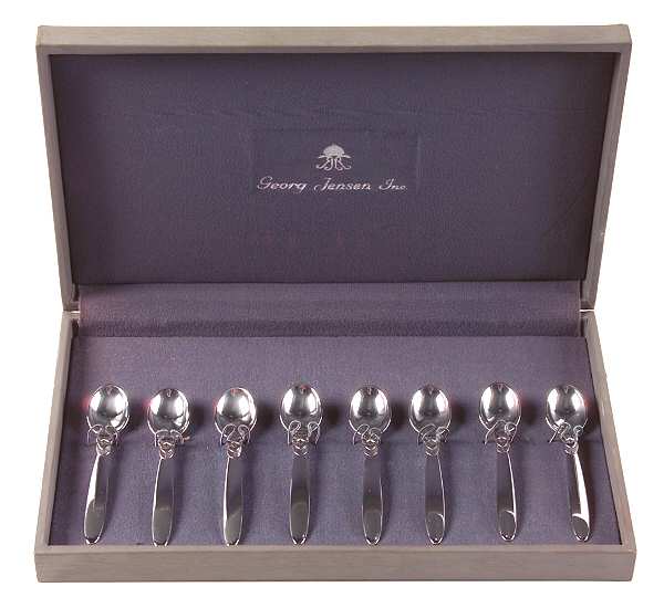 Cactus (Sterling, 1930) (Set of 8) Demitasse Spoon with Case