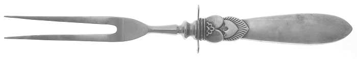 Cactus (Sterling, 1930) Small Steak Carving Fork with Stainless Prongs