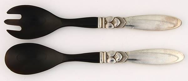 Cactus (Sterling, 1930) 2 Pc Horn Bowl Relish Set