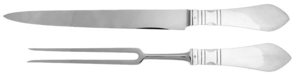 Continental (Sterling, 1908) Large 2-Piece Roast Carving Set w/Stainless Blade