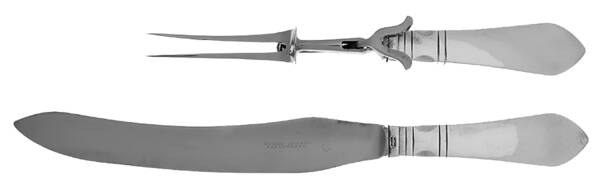 Continental (Sterling, 1908) Large 2-Piece Roast Carving Set with Stainless Blade