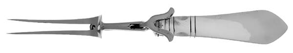 Continental (Sterling, 1908) Large Stainless-Prong Roast Carving Fork