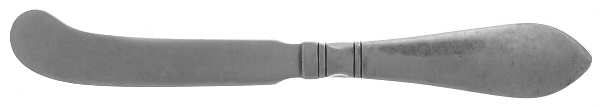 Continental (Sterling, 1908) Hollow Handle Paddle Butter Spreader (Solid)