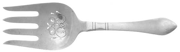 Continental (Sterling, 1908) Large Solid Fish Serving Fork