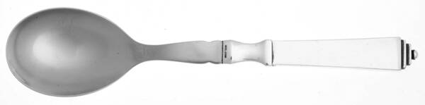 Pyramid (Sterling, 1927) Medium Stainless Bowl Salad Serving Spoon