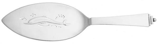 Pyramid (Sterling, 1927) Solid Pierced Fish Serving Fork