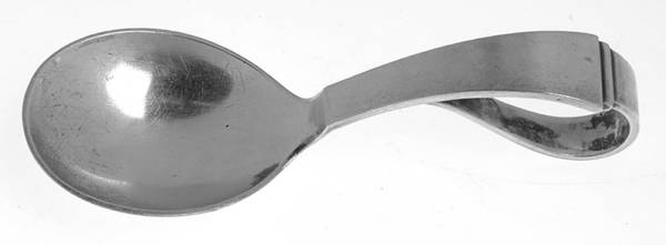 Pyramid (Sterling, 1927) Curved Handle Baby Spoon