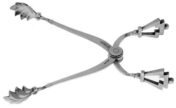 Pyramid (Sterling, 1927) Large Ice Serving Tongs