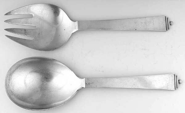 Pyramid (Sterling, 1927) Solid 2-Piece Vegetable Serving Set