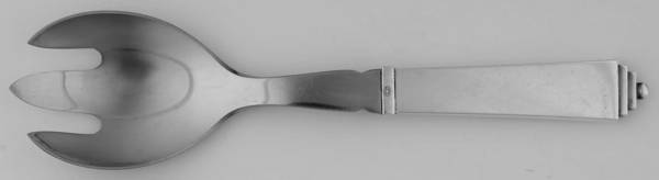 Pyramid (Sterling, 1927) Salad Serving Fork Stainless Prongs Medium