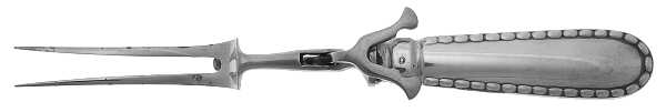 Rope (Sterling) Large Stainless-Prong Roast Carving Fork