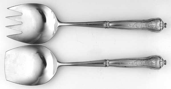 Rosenborg (Silverplate) 2 Pc Salad Set with Stainless Bowl