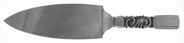 Scroll (Sterling, 1927) Tart Server W/Sterling Blade