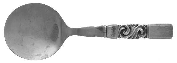 Scroll (Sterling, 1927) Egg Server with Stainless Blade