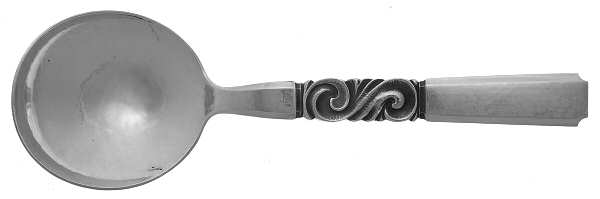 Scroll (Sterling, 1927) Round Bowl Soup Spoon (Cream Soup)