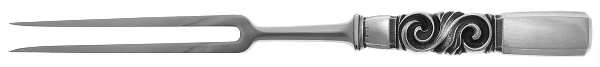 Scroll (Sterling, 1927) Large Stainless-Prong Roast Carving Fork