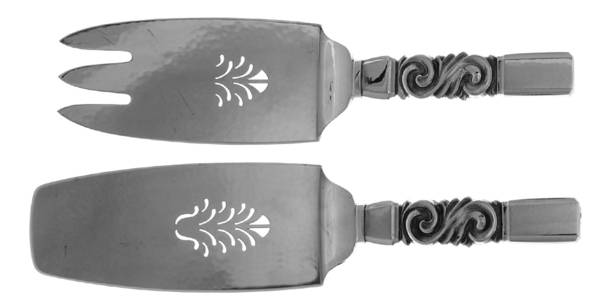 Scroll (Sterling, 1927) (2 Pc) Sterling Hollow Handle Fish Serving Set