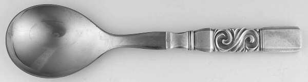 Scroll (Sterling, 1927) Salad Serving Spoon Stainless Bowl Medium