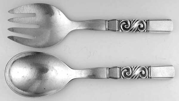 Scroll (Sterling, 1927) Solid 2-Piece Vegetable Serving Set