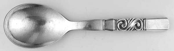 Scroll (Sterling, 1927) Vegetable Serving Spoon (Solid)