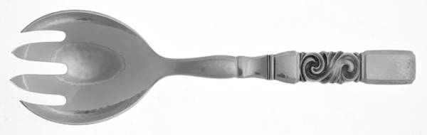 Scroll (Sterling, 1927) Hollow Handle Salad Serving Fork