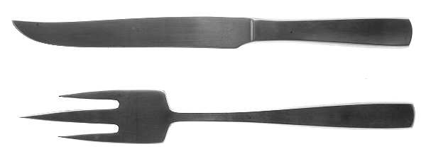 Facette (Stainless, Sweden) Small Stainless Blade 2-Piece Steak Carving Set