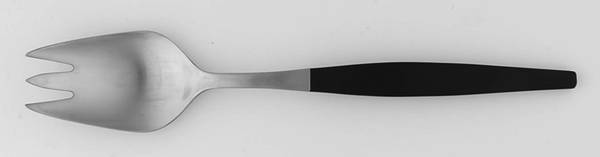 Focus Deluxe-Black (Stainless) Solid Serving Fork