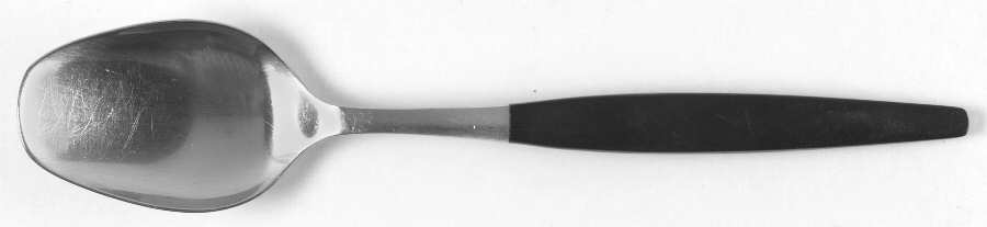 Focus Deluxe-Black (Stainless) Solid Serving Spoon by Gense