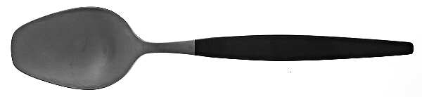 Focus Deluxe-Black (Stainless) Salad Servng Spoon with Stainless Bowl