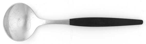 Focus Deluxe-Black (Stainless) Round Bowl Soup Spoon (Cream Soup)