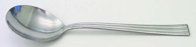 Thebe (Stainless) Round Bowl Soup Spoon (Gumbo) by Gense