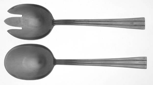 Thebe (Stainless) (2 Pc) Solid Salad Set by Gense