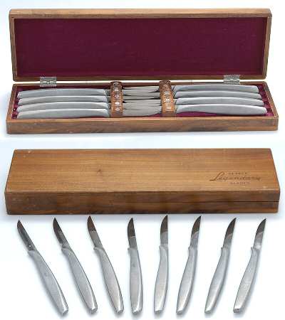 Presentation (Stainless) (Set of 8) Indiv.Solid Hdl Steak Knife w/Wood Case