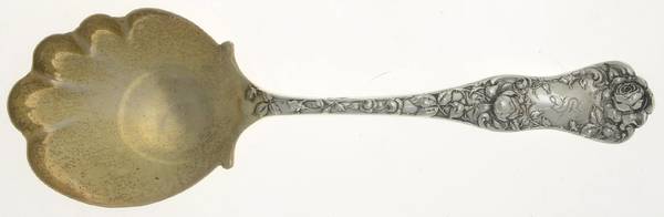 American Beauty (Sterling, 1896) Solid Salad Serving Spoon