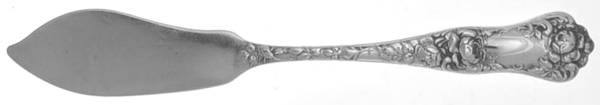 American Beauty (Sterling, 1896) Small Flat Handled Butter Spreader
