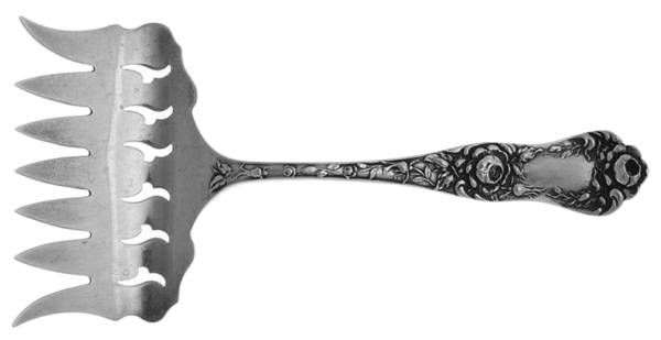 American Beauty (Sterling, 1896) Large Solid Tined Sardine Serving Fork