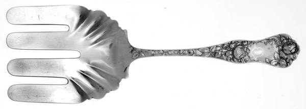 American Beauty (Sterling, 1896) Large Solid Asparagus Serving Fork