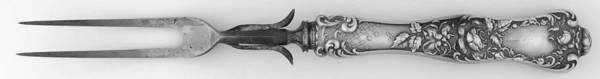 American Beauty (Sterling, 1896) Large Stainless-Prong Roast Carving Fork