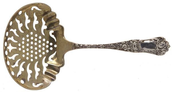 American Beauty (Sterling, 1896) Solid Bon Bon Spoon with Pierced Bowl