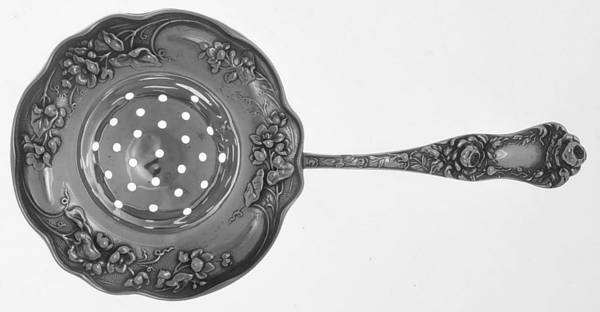 American Beauty (Sterling, 1896) Solid Individual Overcup Tea Strainer