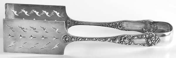 American Beauty (Sterling, 1896) Solid Yoked Asparagus Tongs