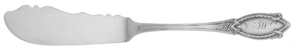 Diamond (Sterling, 1860) Monogramed Flat Handle Master Butter Knife